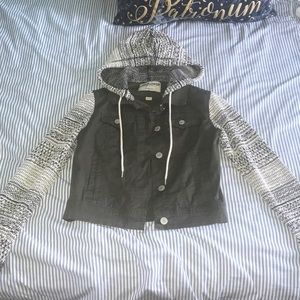 Olive green and black/white women’s jacket
